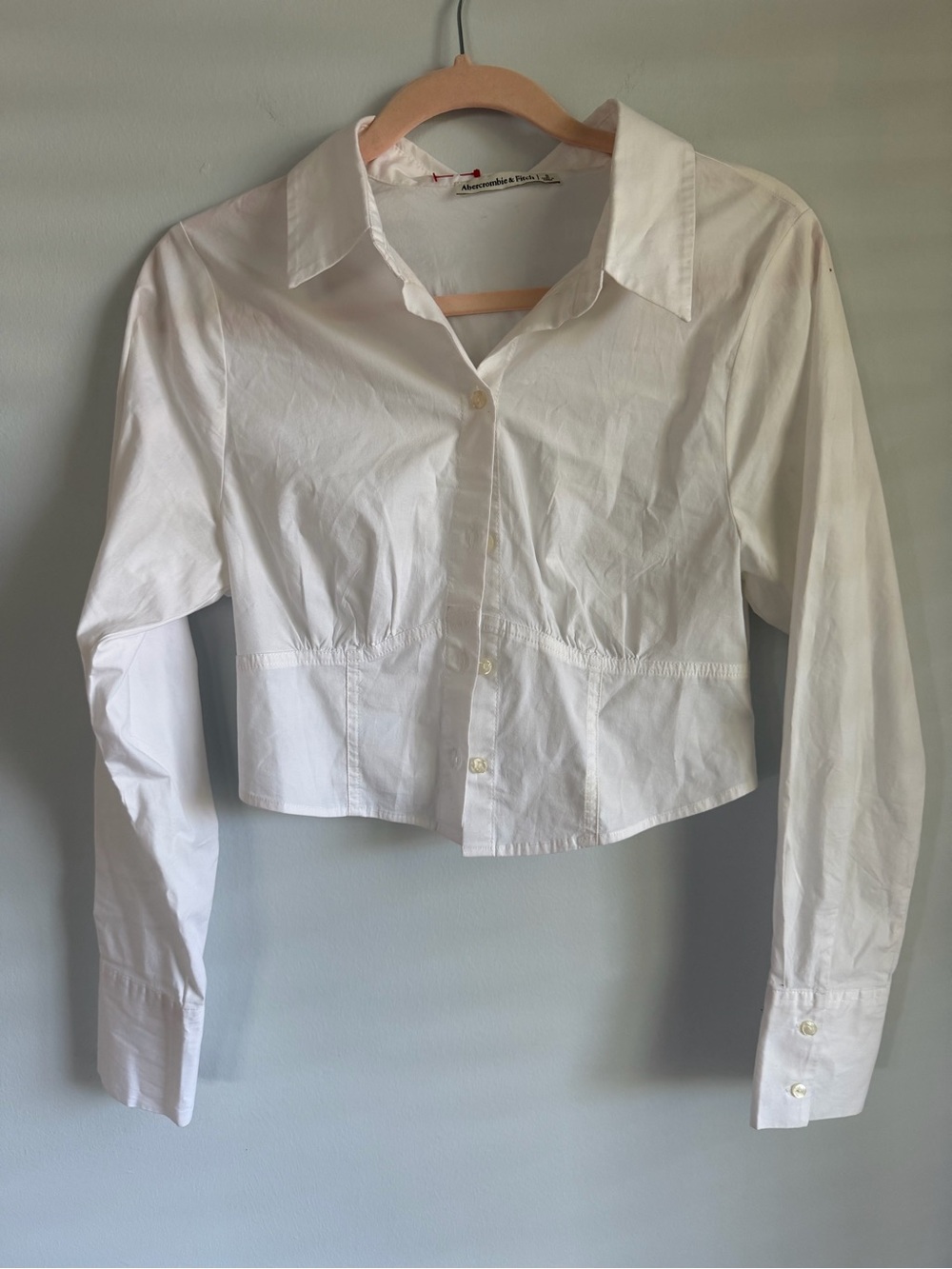 Abercrombie & Fitch White Button Front Collared Blouse Women’s Small